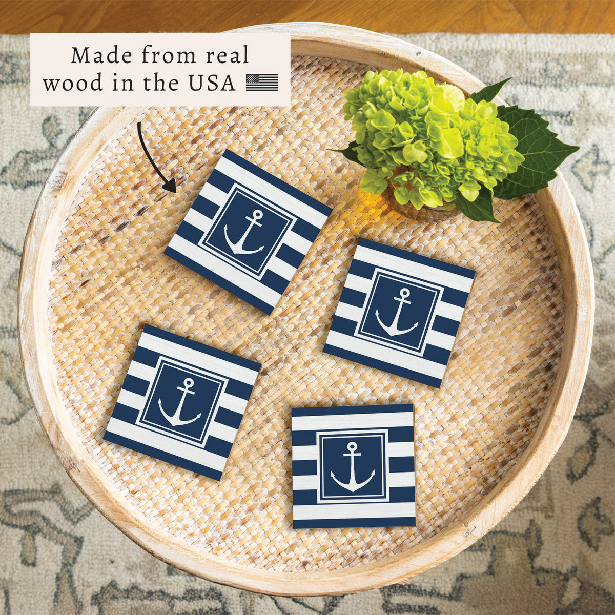 Anchor Stripes Coaster