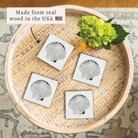 Watercolor Shell Coaster Set