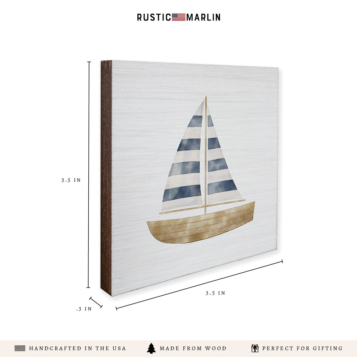 Watercolor Sailboat Coaster Set