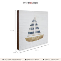 Watercolor Sailboat Coaster Set