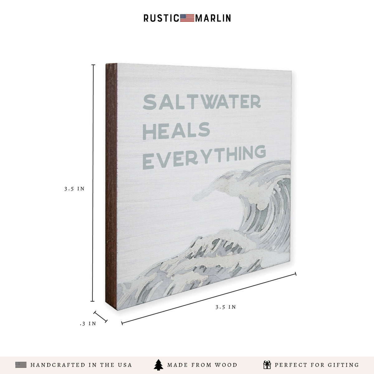 Saltwater Heals Everything Coaster Set