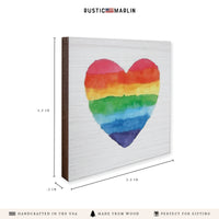 Rainbow Heart Coaster Set