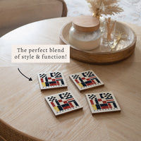 Nautical Flag Nantucket Coaster Set | Wood Coasters