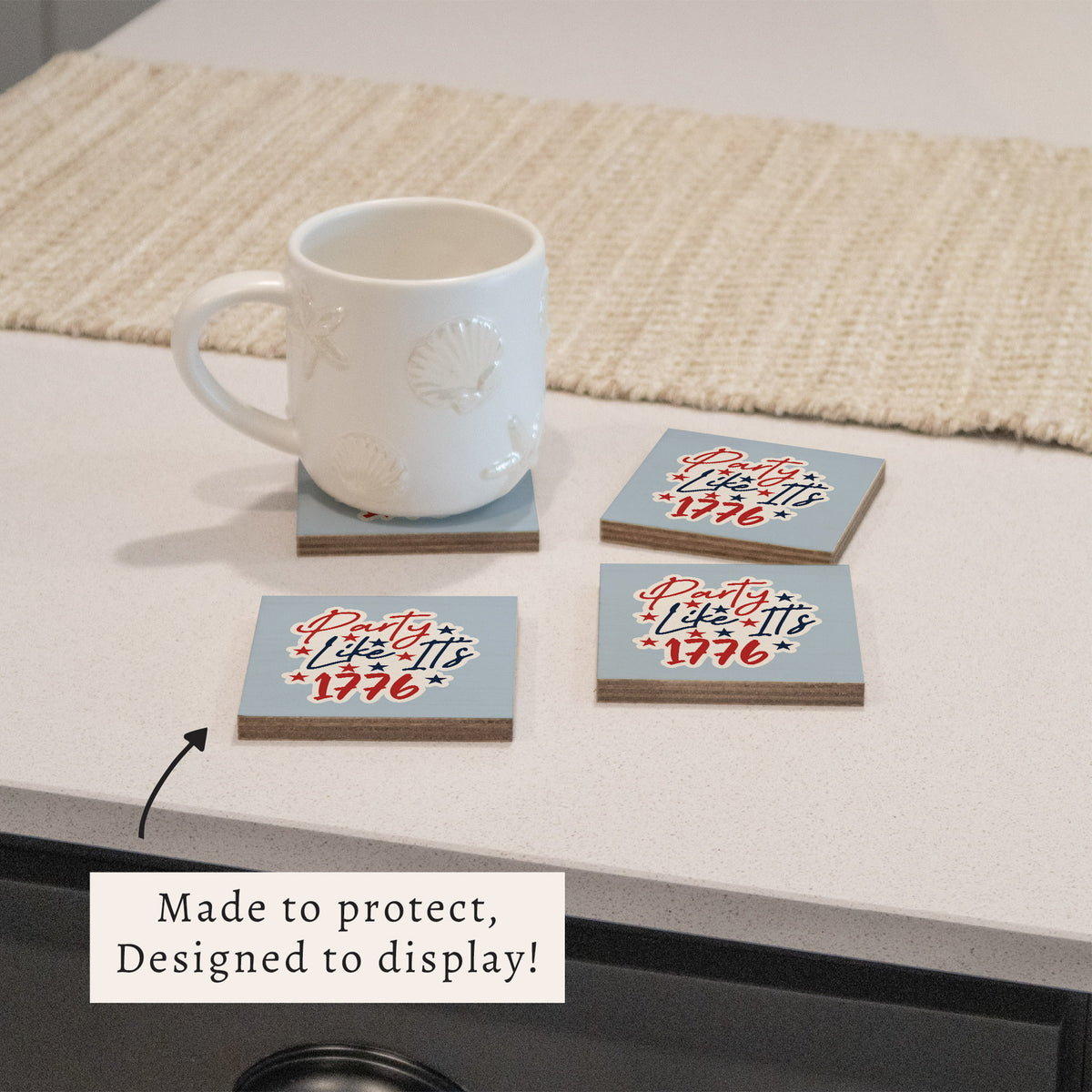 Party Like It's 1776 Coaster Set