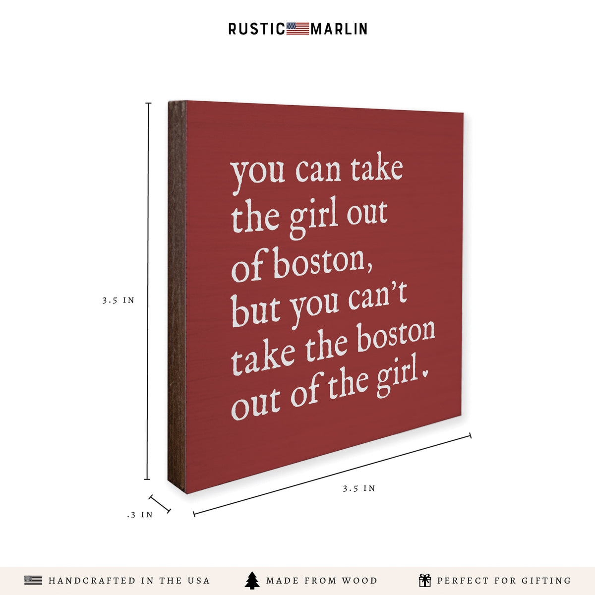 Can't Take The Girl Out Of Boston Coaster Set