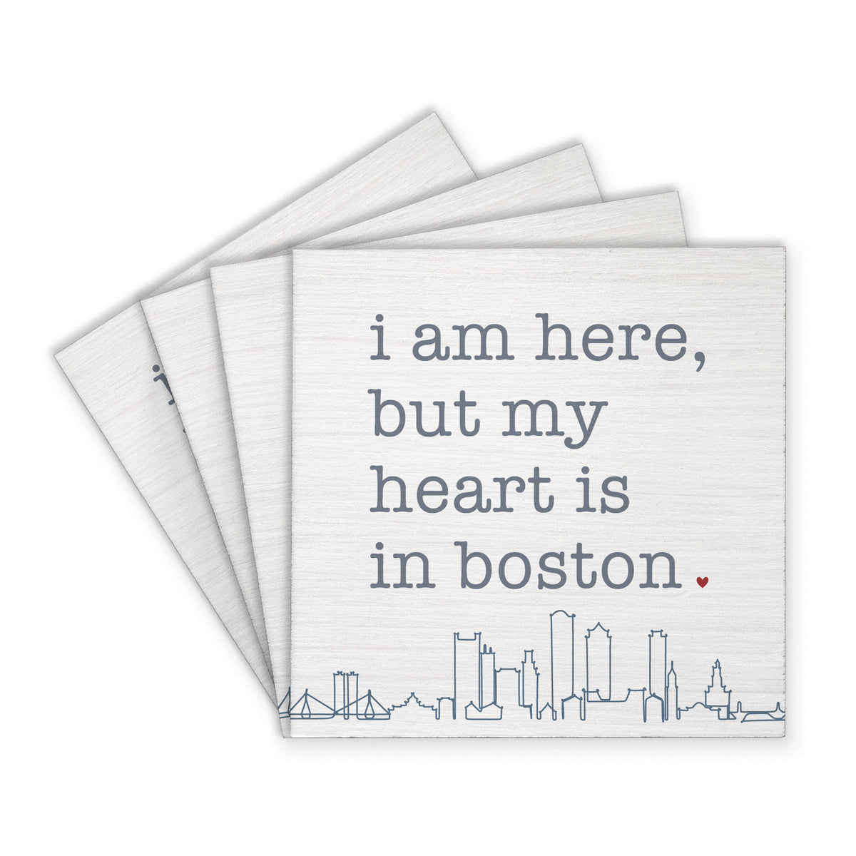 My Heart Is In Boston Coaster Set
