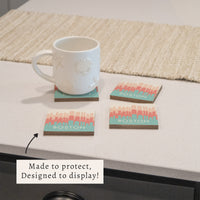 Boston Pastel Skyline Coaster Set