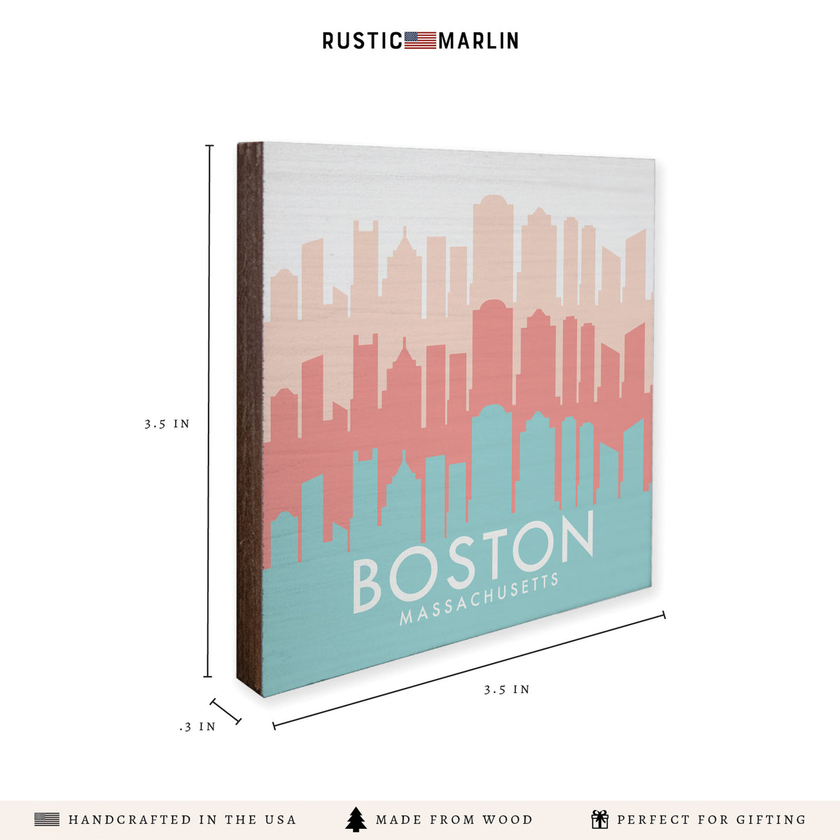 Boston Pastel Skyline Coaster Set