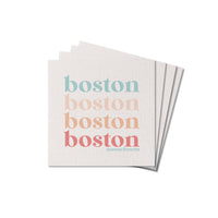 Repeating Boston Pastel Coaster Set