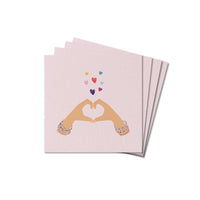 Heart Hands Coaster Set