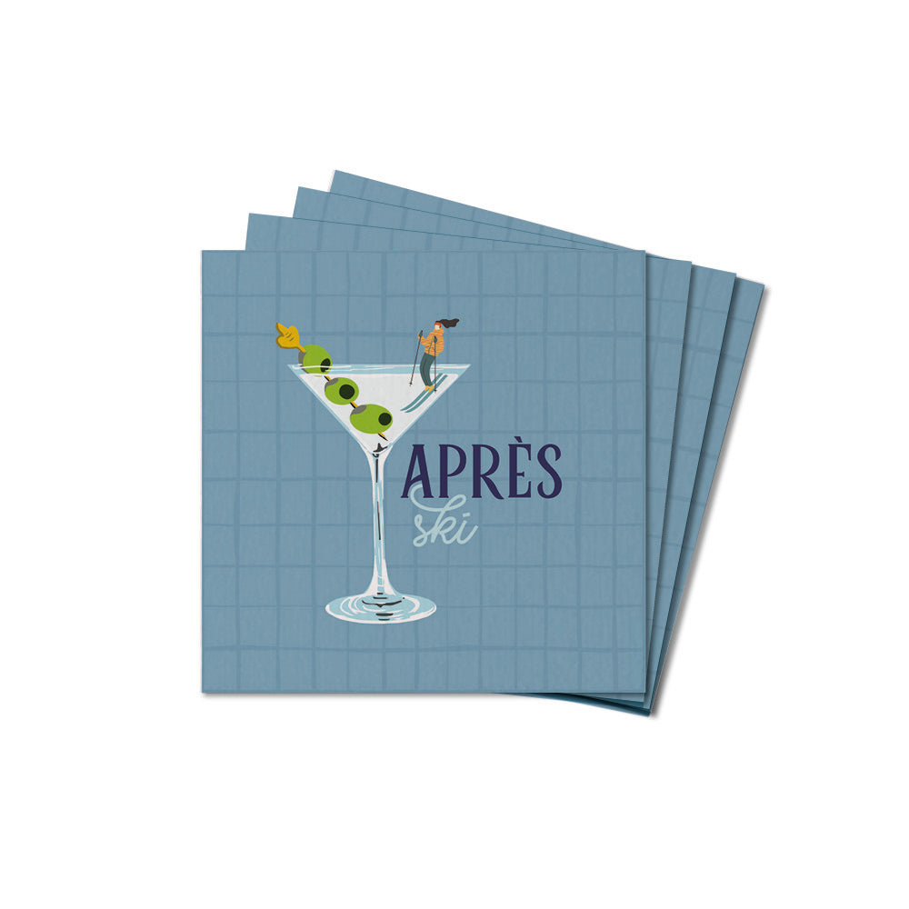 Apres Ski Martini Coaster Set