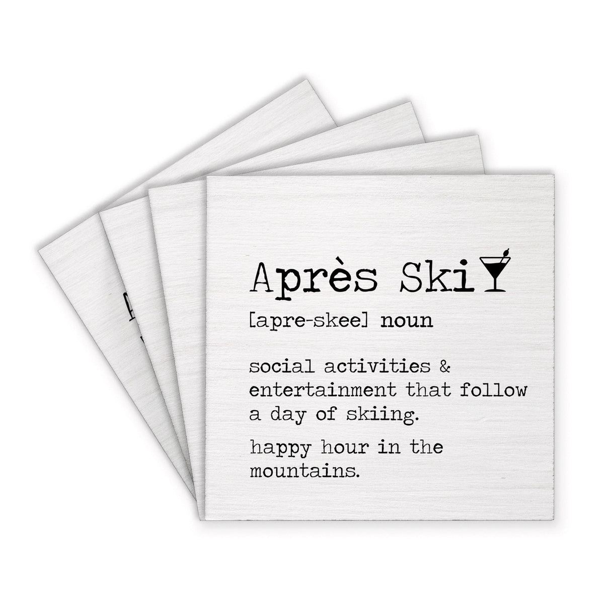 Apres Ski Definition Coaster Set