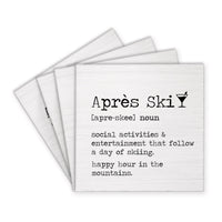 Apres Ski Definition Coaster Set