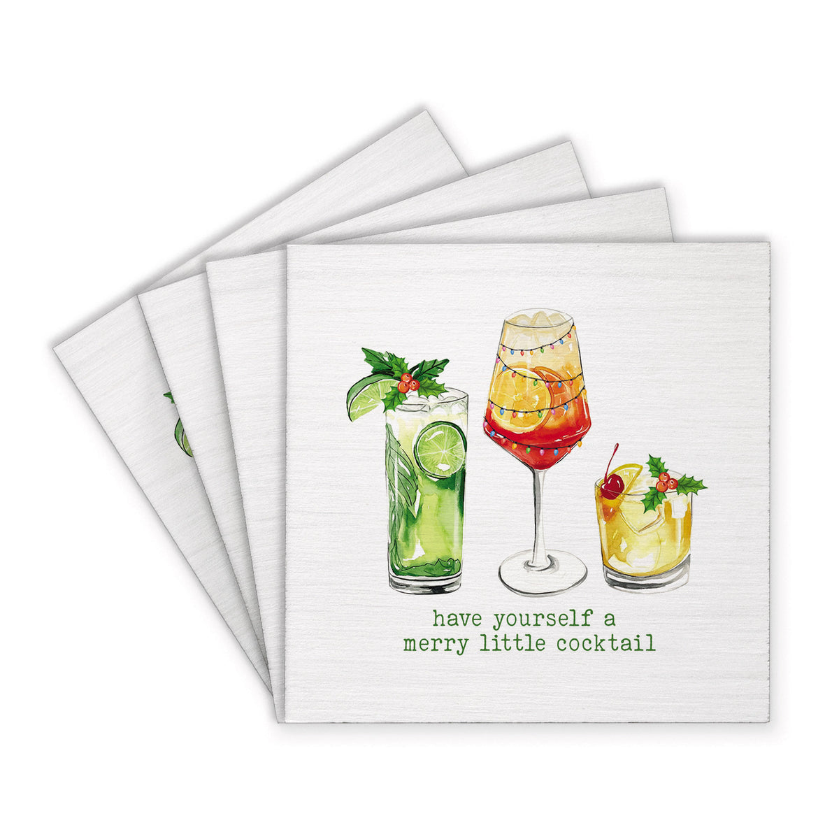Have Yourself A Merry Little Cocktail Coaster Set
