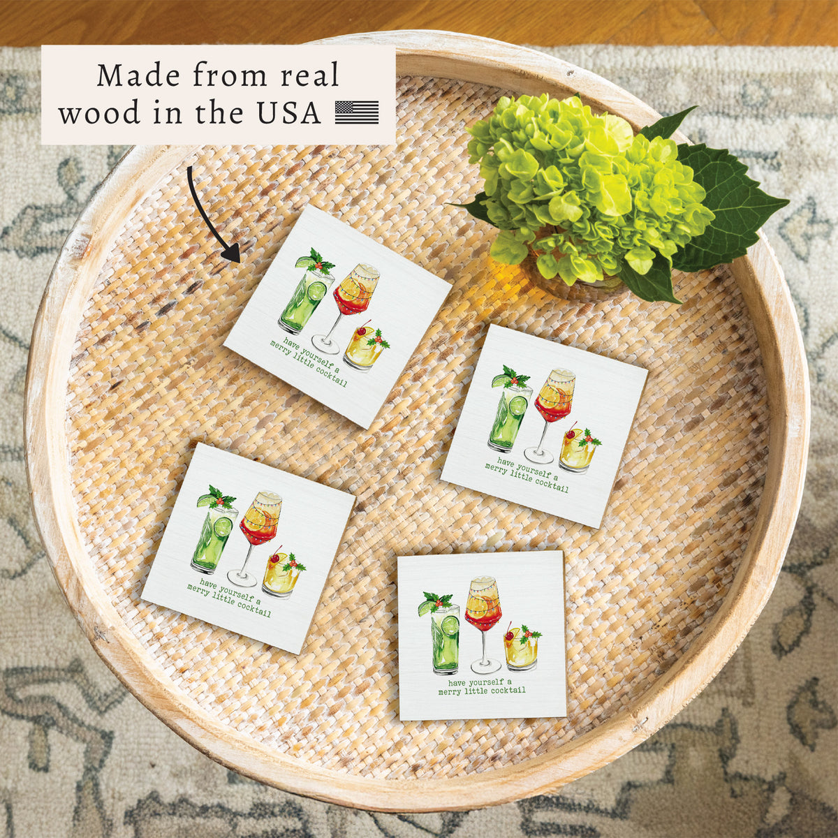 Have Yourself A Merry Little Cocktail Coaster Set