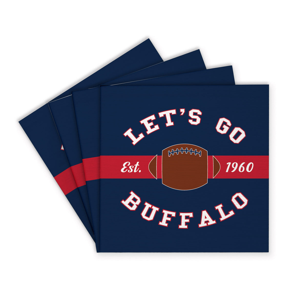 Let's Go Buffalo Coaster Set