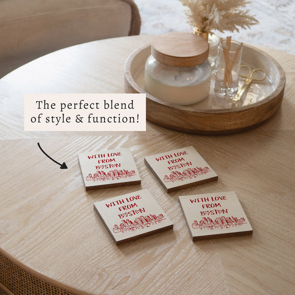 With Love from Boston Coaster Set