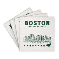 Boston Skyline Ducklings Coaster Set