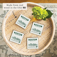 Boston Skyline Ducklings Coaster Set