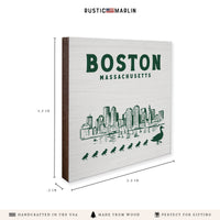 Boston Skyline Ducklings Coaster Set