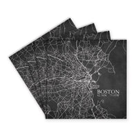 Boston Charcoal City Grid Coaster Set
