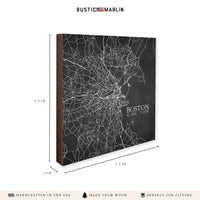 Boston Charcoal City Grid Coaster Set