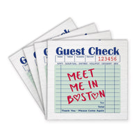Boston Guest Check Coaster Set