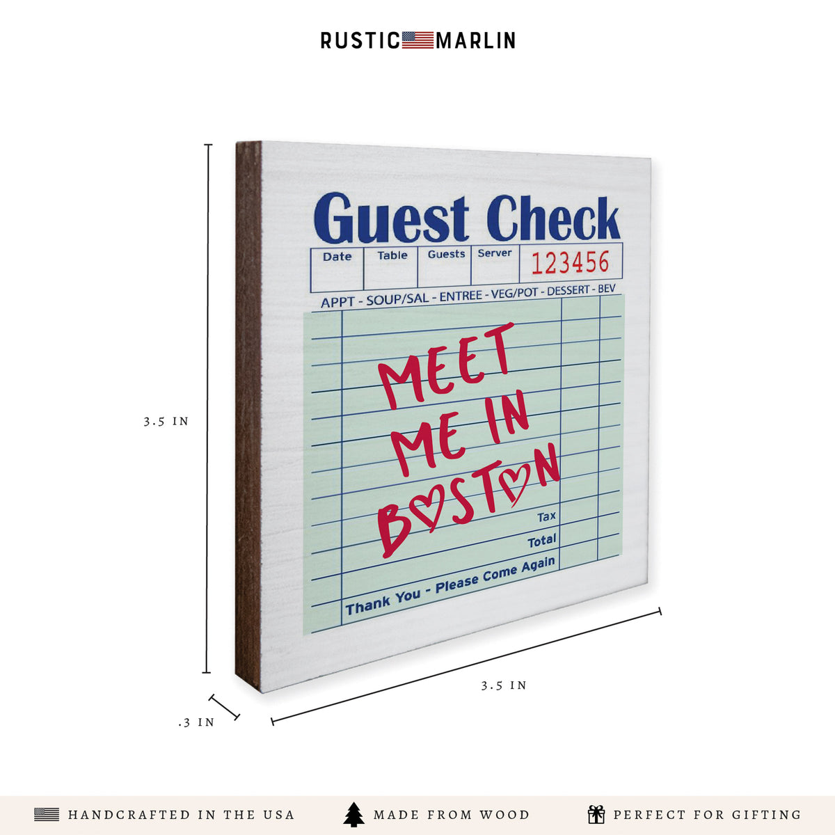 Boston Guest Check Coaster Set