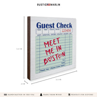 Boston Guest Check Coaster Set