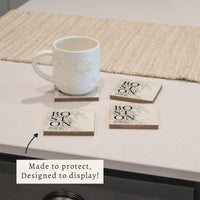 Boston City Grid Coaster Set