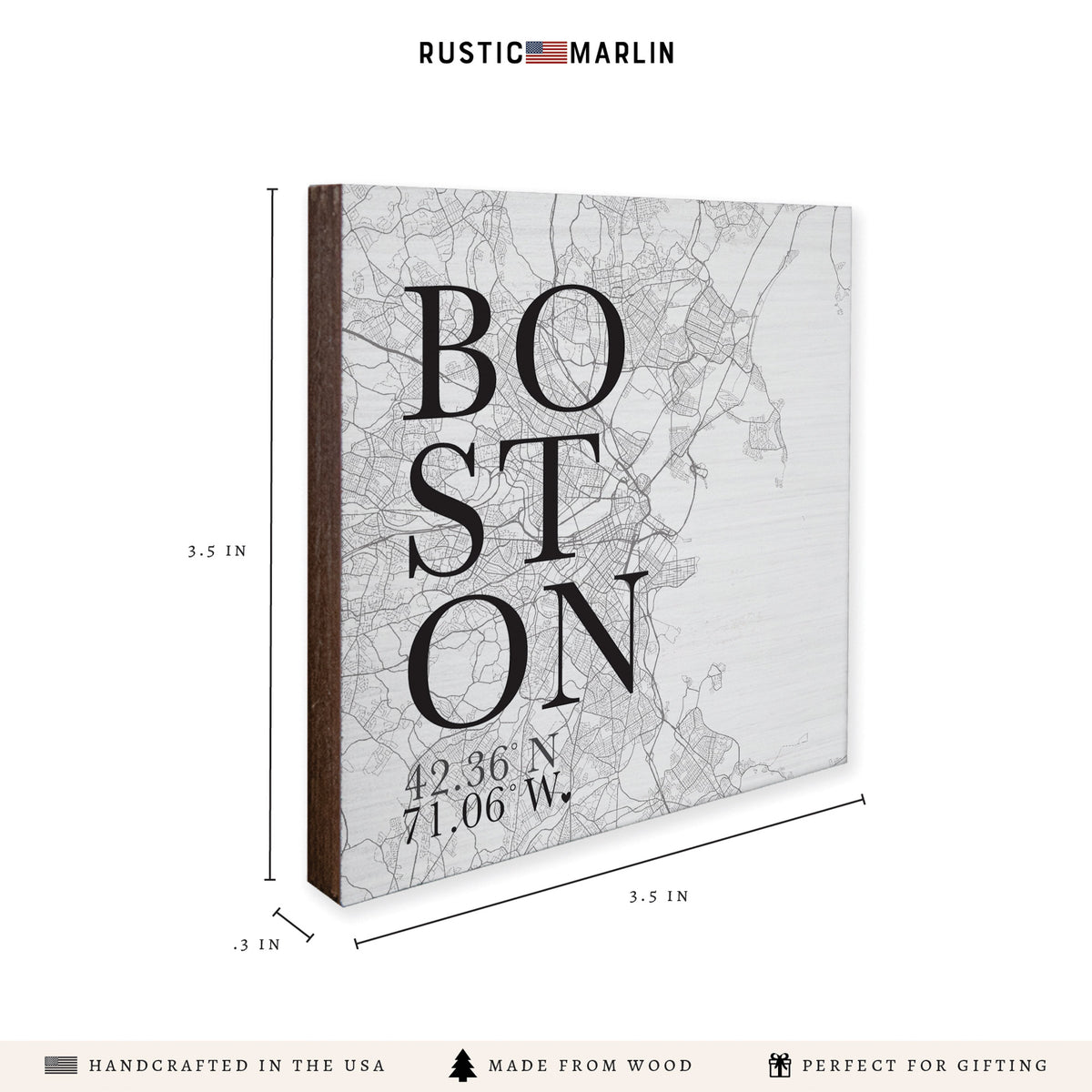 Boston City Grid Coaster Set