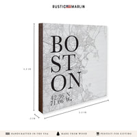 Boston City Grid Coaster Set
