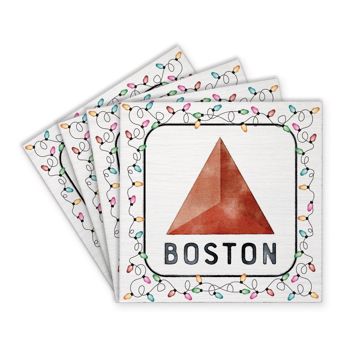 Boston Christmas Citgo Coaster Set