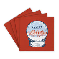 Boston Snow Globe Coaster Set