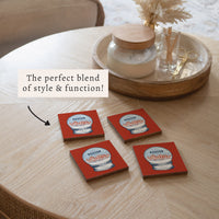 Boston Snow Globe Coaster Set