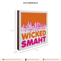 Boston Wicked Smaht Orange And Pink Coaster Set