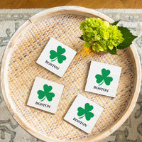 Shamrock Personalized Coaster Set