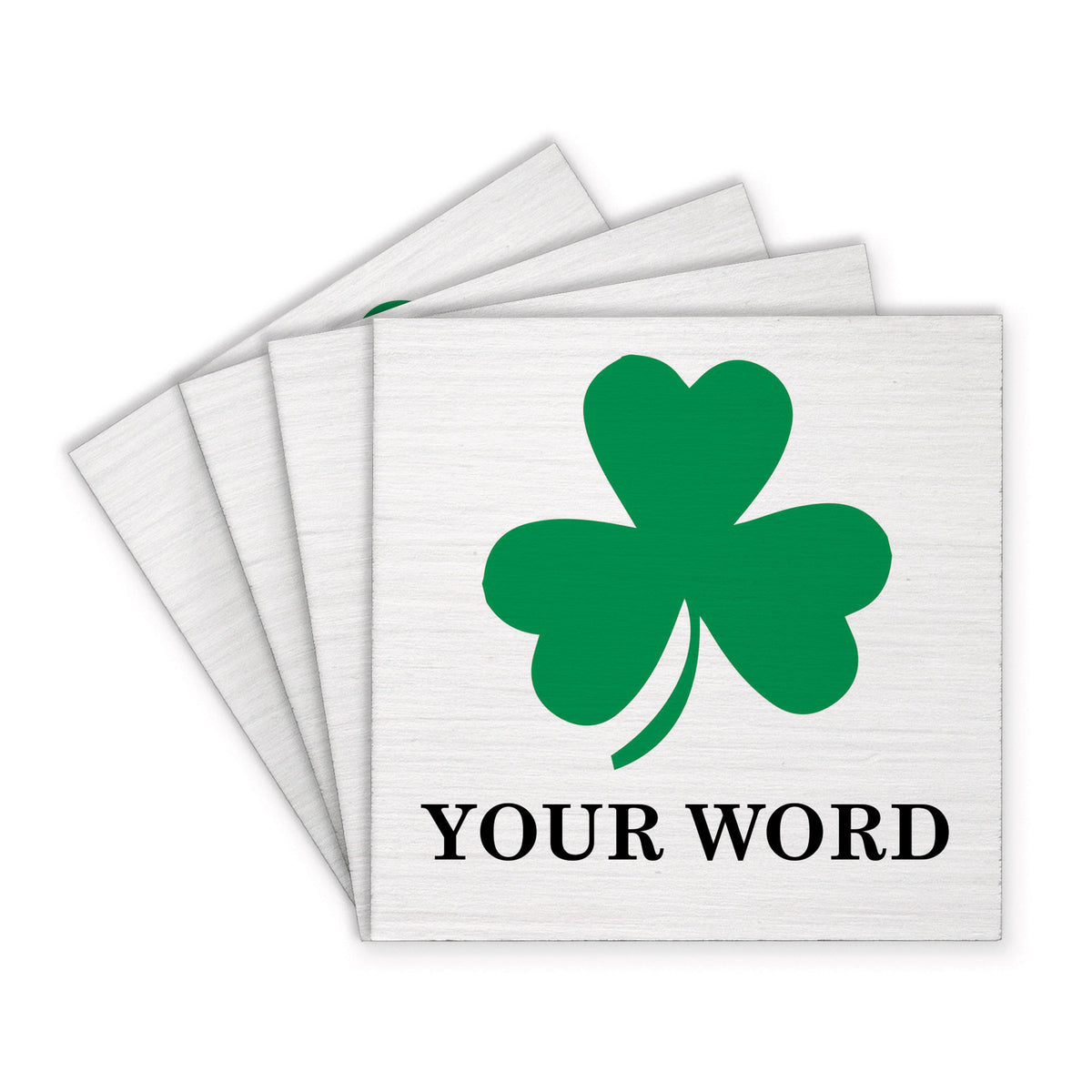 Shamrock Personalized Coaster Set