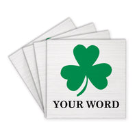Shamrock Personalized Coaster Set