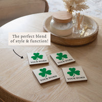 Shamrock Personalized Coaster Set