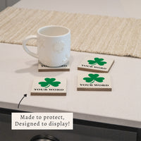 Shamrock Personalized Coaster Set