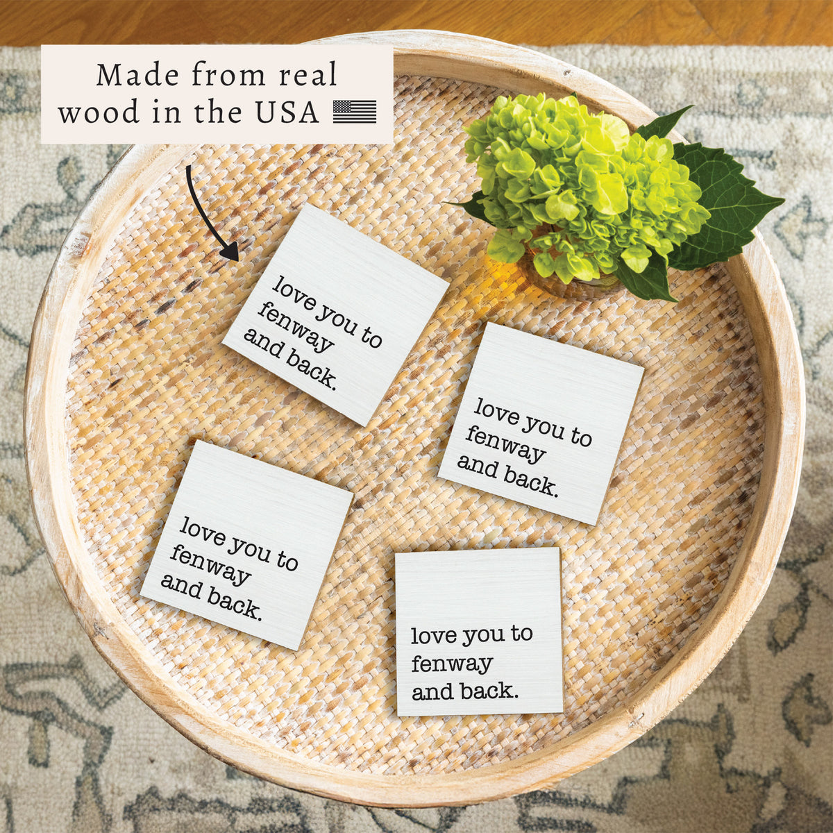 Love You To Personalized Coaster Set
