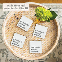 Love You To Personalized Coaster Set