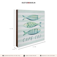 Coastal Fish Trio Personalized Coaster Set