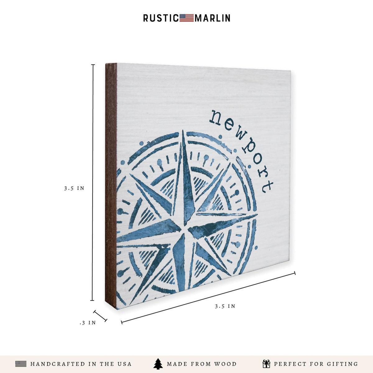 Compass Personalized Coaster Set