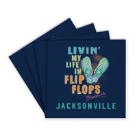 *Livin Life In Flip Flops Personalized Coaster Set