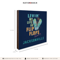 *Livin Life In Flip Flops Personalized Coaster Set