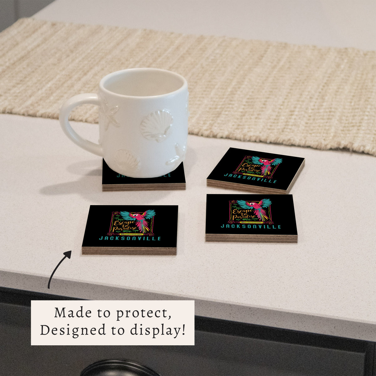 *Escape To Paradise Personalized Coaster Set