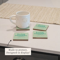 *It’s 5 O’Clock Somewhere Green Personalized Coaster Set
