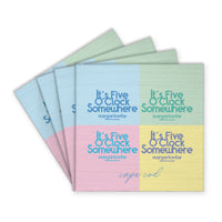 *It’s 5 O’Clock Somewhere Rainbow Personalized Coaster Set